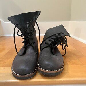 Roots Leather Boots, Smoked Gray